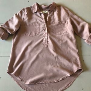 Dusty Rose Popover Style Shirt